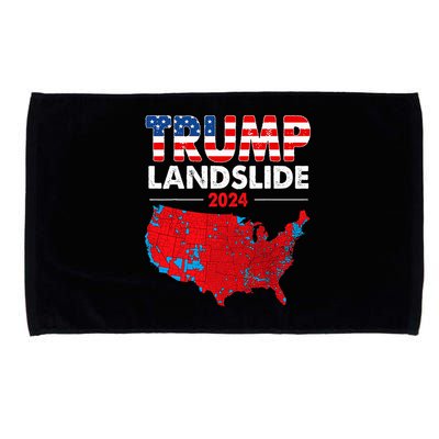 2024 Electoral Map Trump Landslide Red Election Map Microfiber Hand Towel