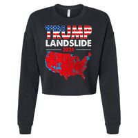 2024 Electoral Map Trump Landslide Red Election Map Cropped Pullover Crew