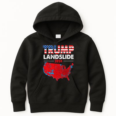 2024 Electoral Map Trump Landslide Red Election Map Kids Hoodie