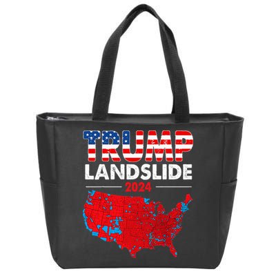 2024 Electoral Map Trump Landslide Red Election Map Zip Tote Bag