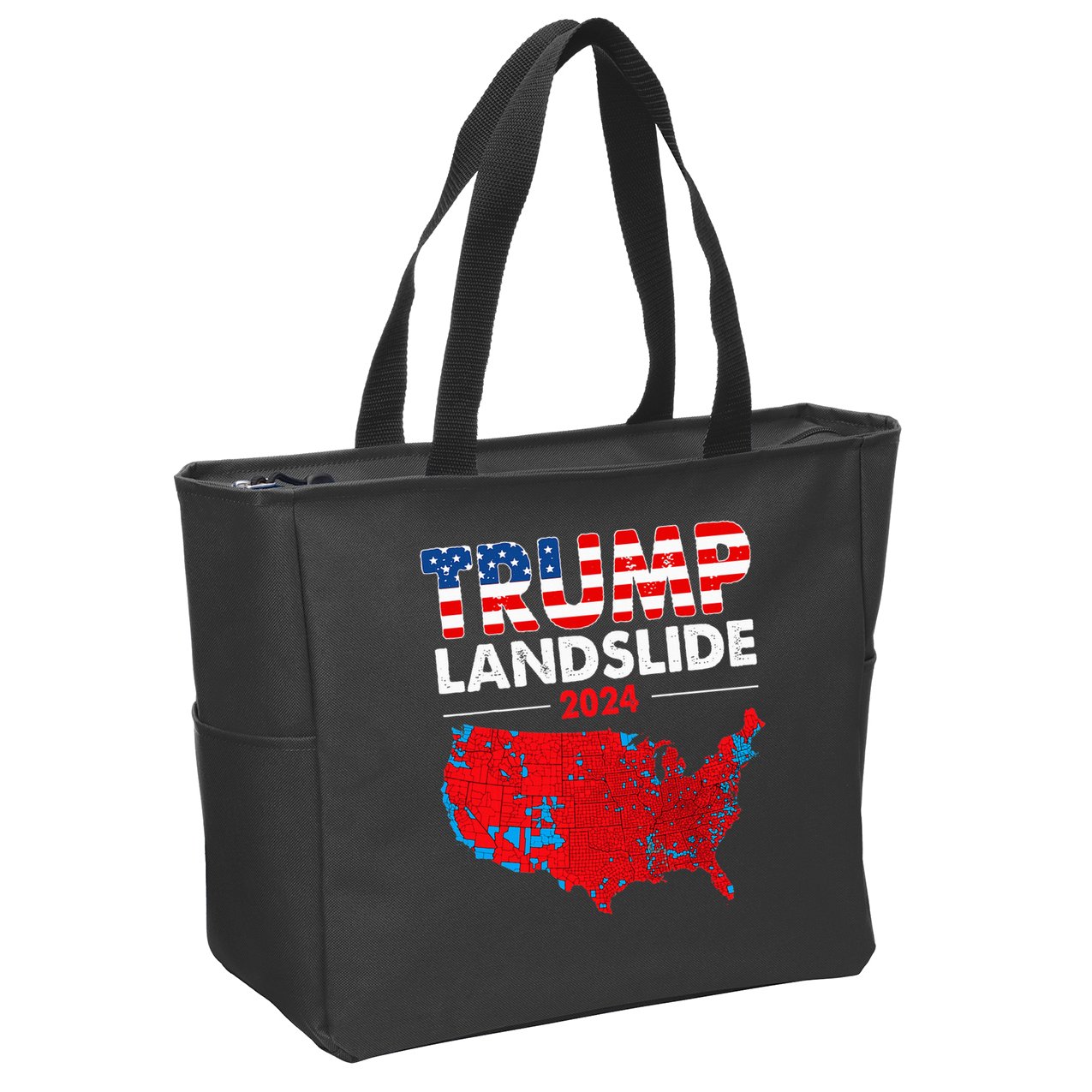2024 Electoral Map Trump Landslide Red Election Map Zip Tote Bag