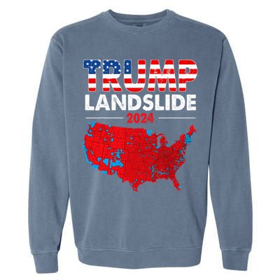 2024 Electoral Map Trump Landslide Red Election Map Garment-Dyed Sweatshirt