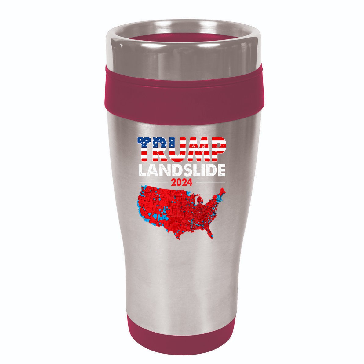 2024 Electoral Map Trump Landslide Red Election Map 16oz Travel Tumbler