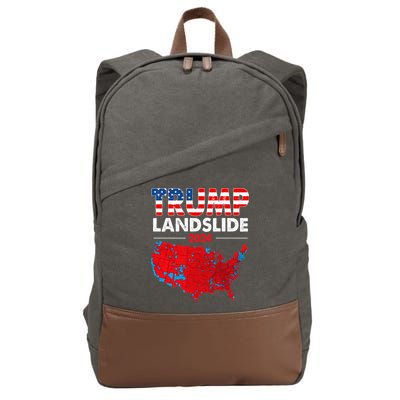 2024 Electoral Map Trump Landslide Red Election Map Cotton Canvas Backpack