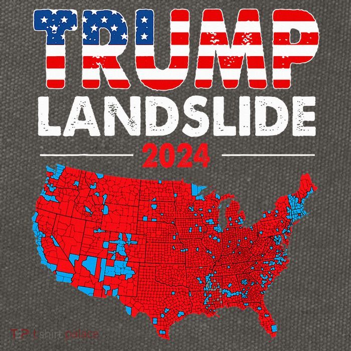 2024 Electoral Map Trump Landslide Red Election Map Cotton Canvas Backpack
