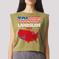 2024 Electoral Map Trump Landslide Red Election Map Garment-Dyed Women's Muscle Tee