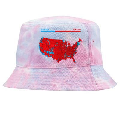 2024 Electoral Map Trump 312 Red 2024 Election Results Map Tie-Dyed Bucket Hat