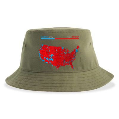 2024 Electoral Map Trump 312 Red 2024 Election Results Map Sustainable Bucket Hat