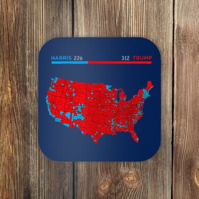 2024 Electoral Map Trump 312 Red 2024 Election Results Map Coaster