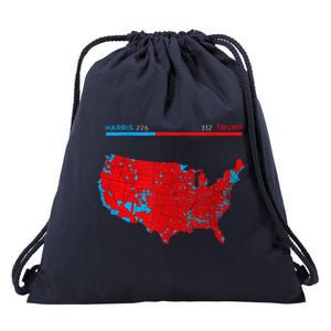 2024 Electoral Map Trump 312 Red 2024 Election Results Map Drawstring Bag