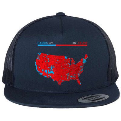 2024 Electoral Map Trump 312 Red 2024 Election Results Map Flat Bill Trucker Hat