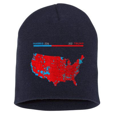 2024 Electoral Map Trump 312 Red 2024 Election Results Map Short Acrylic Beanie