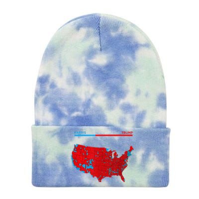 2024 Electoral Map Trump 312 Red 2024 Election Results Map Tie Dye 12in Knit Beanie