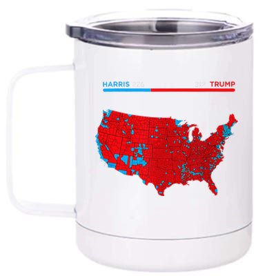 2024 Electoral Map Trump 312 Red 2024 Election Results Map 12 oz Stainless Steel Tumbler Cup