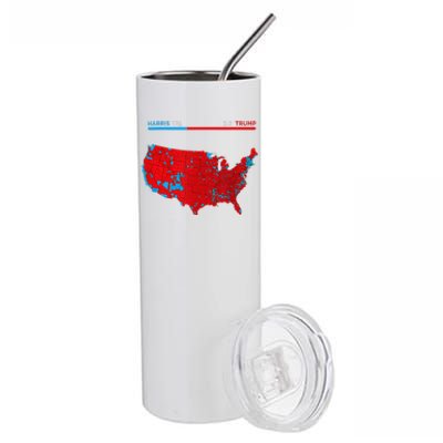 2024 Electoral Map Trump 312 Red 2024 Election Results Map Stainless Steel Tumbler