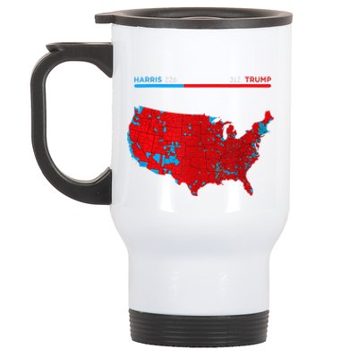 2024 Electoral Map Trump 312 Red 2024 Election Results Map Stainless Steel Travel Mug