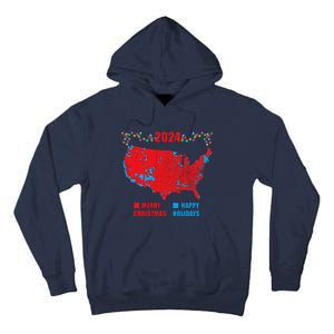 2024 Electoral Map Merry Christmas Trump Landslide Holiday Tall Hoodie