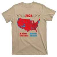 2024 Electoral Map Merry Christmas Trump Landslide Holiday T-Shirt