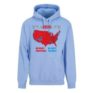 2024 Electoral Map Merry Christmas Trump Landslide Holiday Unisex Surf Hoodie