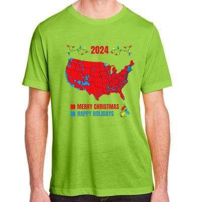 2024 Electoral Map Merry Christmas Trump Landslide Holiday Adult ChromaSoft Performance T-Shirt