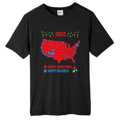 2024 Electoral Map Merry Christmas Trump Landslide Holiday Tall Fusion ChromaSoft Performance T-Shirt