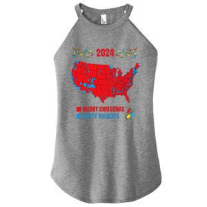 2024 Electoral Map Merry Christmas Trump Landslide Holiday Women's Perfect Tri Rocker Tank