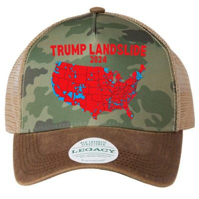 2024 Electoral Map Trump Landslide Red Election Map Gift Legacy Tie Dye Trucker Hat