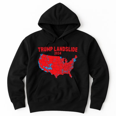 2024 Electoral Map Trump Landslide Red Election Map Gift Hoodie