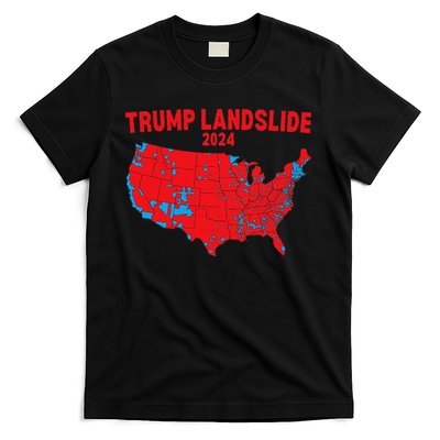 2024 Electoral Map Trump Landslide Red Election Map Gift T-Shirt