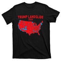 2024 Electoral Map Trump Landslide Red Election Map Gift T-Shirt