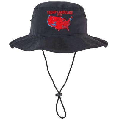 2024 Electoral Map Trump Landslide Red Election Map Gift Bucket Hat