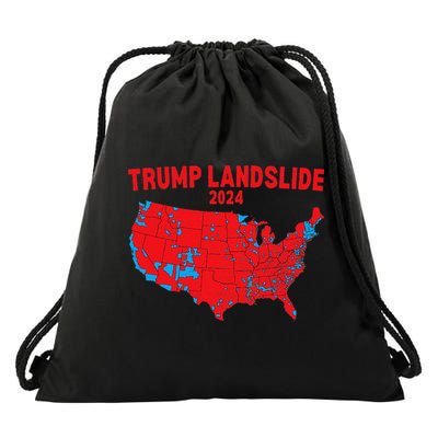 2024 Electoral Map Trump Landslide Red Election Map Gift Drawstring Bag