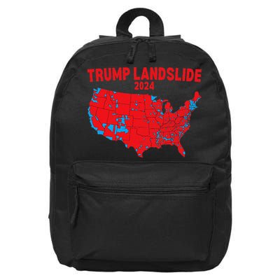 2024 Electoral Map Trump Landslide Red Election Map Gift 16 in Basic Backpack