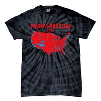 2024 Electoral Map Trump Landslide Red Election Map Gift Tie-Dye T-Shirt