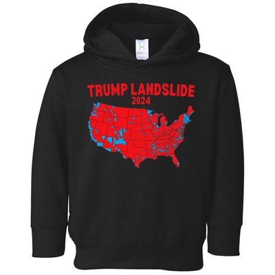 2024 Electoral Map Trump Landslide Red Election Map Gift Toddler Hoodie