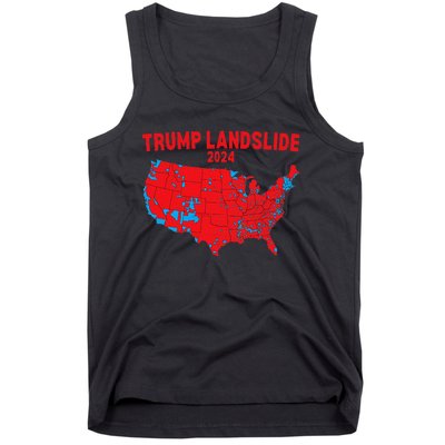 2024 Electoral Map Trump Landslide Red Election Map Gift Tank Top