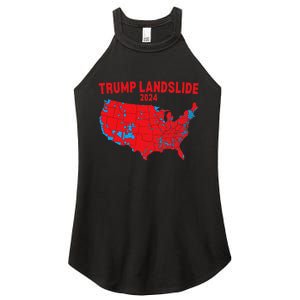 2024 Electoral Map Trump Landslide Red Election Map Gift Women's Perfect Tri Rocker Tank