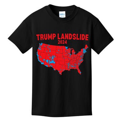 2024 Electoral Map Trump Landslide Red Election Map Gift Kids T-Shirt