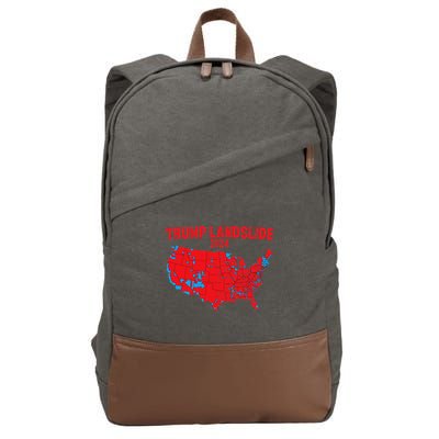 2024 Electoral Map Trump Landslide Red Election Map Gift Cotton Canvas Backpack