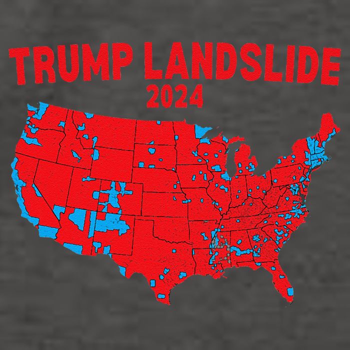 2024 Electoral Map Trump Landslide Red Election Map Gift Vector Backpack