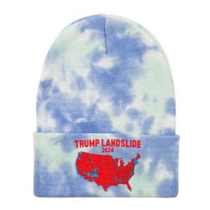 2024 Electoral Map Trump Landslide Red Election Map Gift Tie Dye 12in Knit Beanie