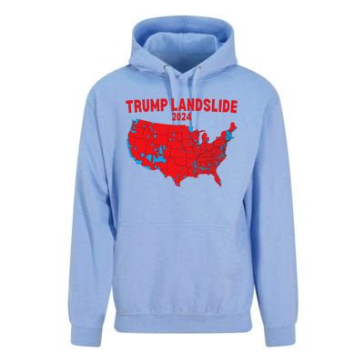 2024 Electoral Map Trump Landslide Red Election Map Gift Unisex Surf Hoodie