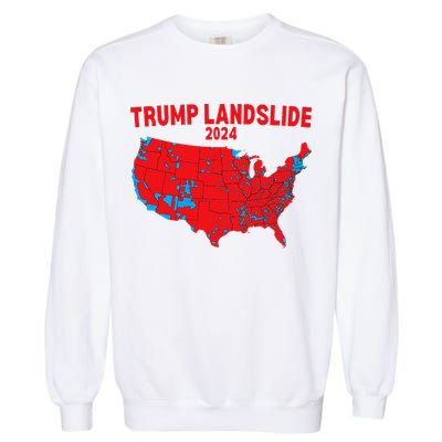 2024 Electoral Map Trump Landslide Red Election Map Gift Garment-Dyed Sweatshirt