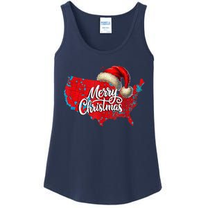 2024 Electoral Map Merry Christmas Trump Landslide Holiday Ladies Essential Tank