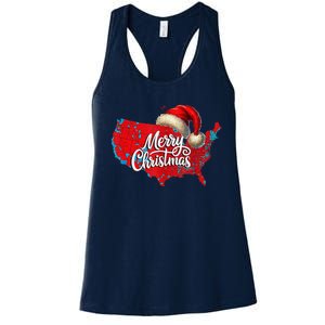 2024 Electoral Map Merry Christmas Trump Landslide Holiday Women's Racerback Tank