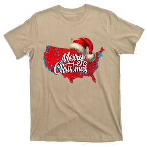 2024 Electoral Map Merry Christmas Trump Landslide Holiday T-Shirt