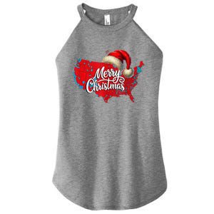 2024 Electoral Map Merry Christmas Trump Landslide Holiday Women's Perfect Tri Rocker Tank