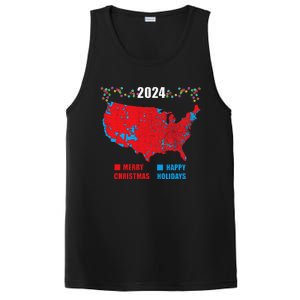 2024 Electoral Map Merry Christmas Trump Landslide Holiday PosiCharge Competitor Tank