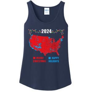 2024 Electoral Map Merry Christmas Trump Landslide Holiday Ladies Essential Tank