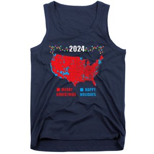 2024 Electoral Map Merry Christmas Trump Landslide Holiday Tank Top